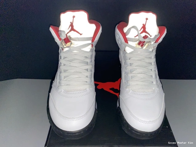 Retro Fire DA1911-102 5 Red Air Tongue Jordan Silver (2020) 0527